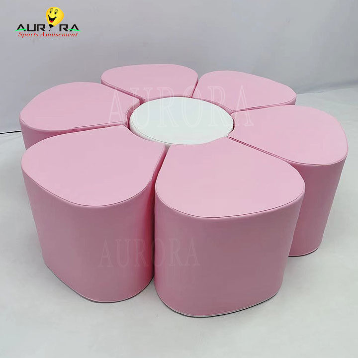 Miękki zestaw do zabawy Plac zabaw pastelowy Wspinaj się i graj Miękkie bloki Różowy Biały Kwiat Mini