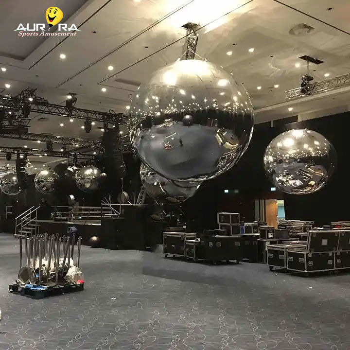 Kolorowe wydechowe lustrzane kule 0,3 mm PVC Party Duże kulki dekoracyjne