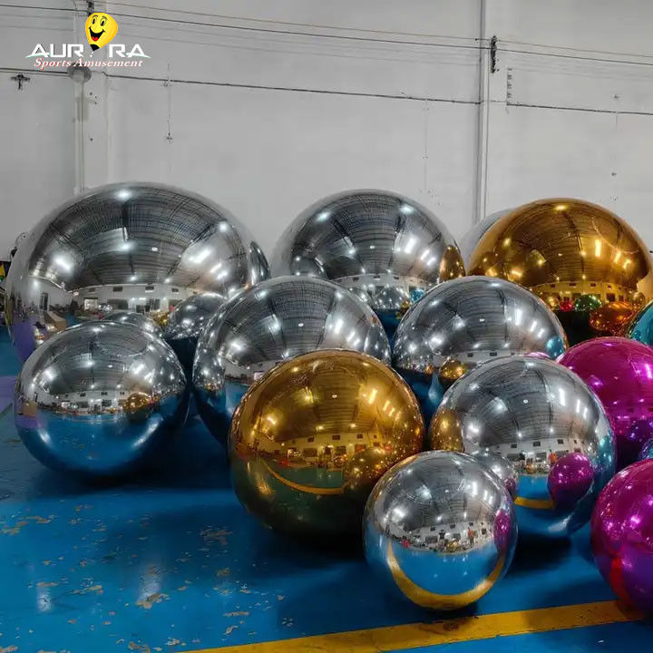Dekoracja wydarzeń Sfera Wzmocowany Lustro Balon Sfery Ślubne Laserowa dyskoteka