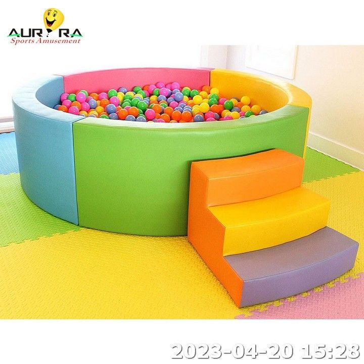 Orange Round Ball Pit Pool Game Plac zabaw Dzieci Slide Indoor Soft Play
