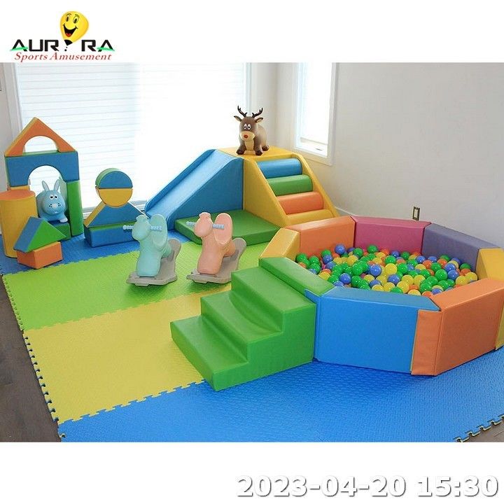 Orange Round Ball Pit Pool Game Plac zabaw Dzieci Slide Indoor Soft Play