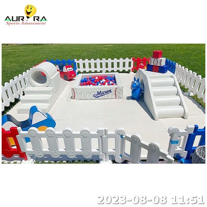 Sprzęt do zabawy miękkiej Slide Indoor Soft Play For Kids Soft Play Set Sprzęt brązowy