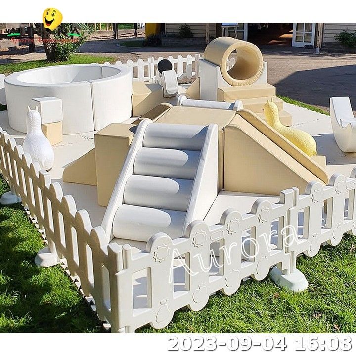 Pastel Soft Play Equipment Set przedszkolny centrum miękkiego gry pianki matki piłki dzieci
