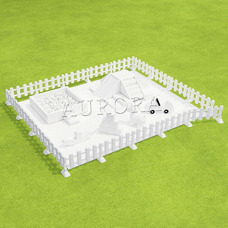 Sprzęt do zabawy biała i niebieska pianka do zabawy