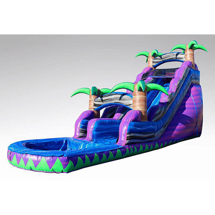 Wydalni zjeżdżalnia z wodą skakacz z nadmuchanym zjeżdżalnikiem domek z niebieskimi zjeżdżalnikami do sprzedaży