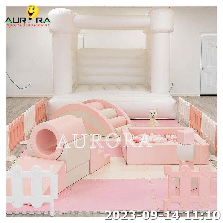Biały i Błękitny Niestandardowy Soft Play Najpopularniejszy Indoor Kids Soft Play Center